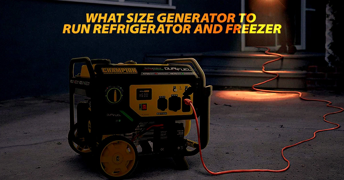 What Size Generator To Run Refrigerator And Freezer